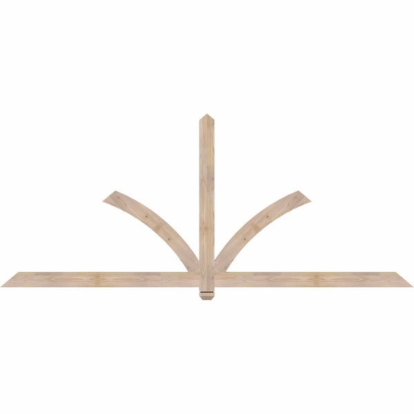 Ekena Millwork Redmond Smooth Timber Gable Bracket, Douglas Fir, 96"W x 40"H x 1 1/2"D x 3 1/2"F, 10/12 Pitch GBW096X40X0204RED00SDF - main